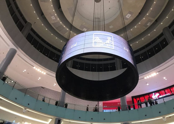 Πλήρης έγχρωμη ευέλικτη οθόνη Led βίντεο, P1.56 P1.785 P2 P2.5 Κυλινδρική ευέλικτη οθόνη Led