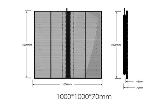 Υψηλή φωτεινότητα εσωτερικού χώρου εξωτερικού χώρου SMD P2.84 P20 Πλήρες έγχρωμο πλέγμα LED από γυαλί τοίχου