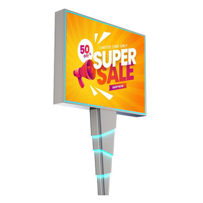 Εύκολη εγκατάσταση 8000nits IP65 p6 χάλυβα εξωτερικά LED ψηφιακές πινακίδες διαφήμισης