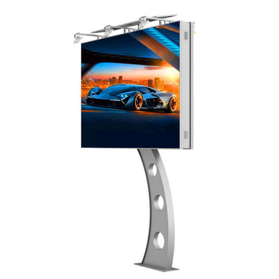 IP65 αδιάβροχη p6 8000nits χάλυβα διαφημιστική ψηφιακή οθόνη εξωτερική LED πινακίδα