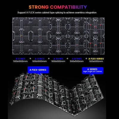 P3.91 Εικονική οθόνη LED με συχνότητα αλλαγής καρέ 50/60hz και φωτεινότητα 800cd/m2