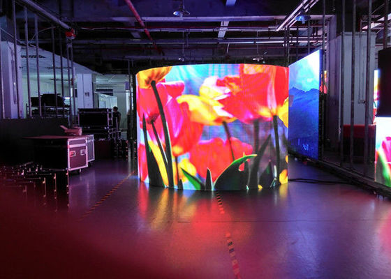 Οθόνη 4mm σκηνικών κουρτινών των οδηγήσεων οθόνης των πλήρων οδηγήσεων χρώματος εύκαμπτων ενέργεια εικονοκυττάρων - αποταμίευση