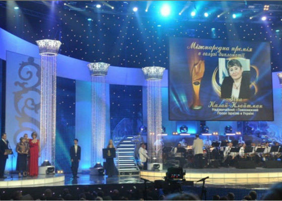 Επίδειξη P4.8mm κουρτινών των εύκαμπτων οδηγήσεων σκηνικού σκηνικού οθόνης των υπερβολικών οδηγήσεων φωτεινότητας