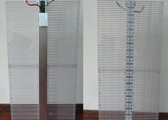 70% οθόνη των οδηγήσεων τοίχων γυαλιού επίδειξης P3.9mm των διαφανών οδηγήσεων ελαφριά